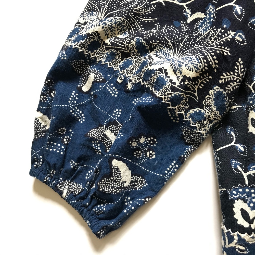 ULLA JOHNSON Batik Blue Popover Tassels 6 - Picture 6 of 11